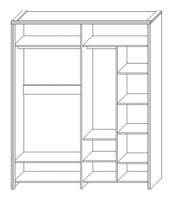 Кристал Шкаф для одежды 4Д (КМК 0650.8)